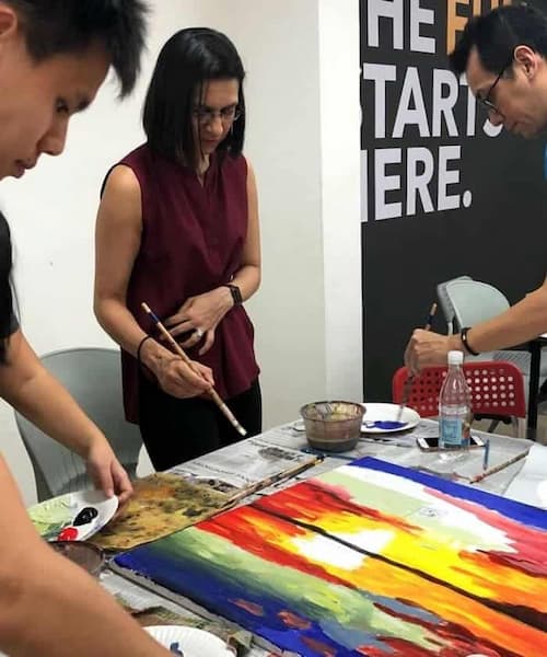 Group Art Jamming - Canvas Art Singapore